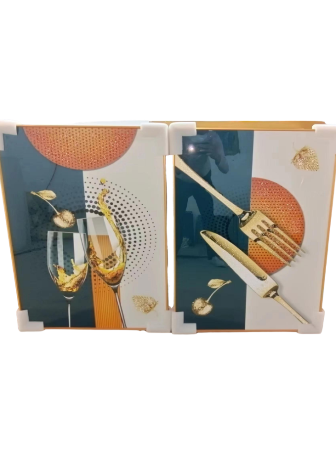 Kitchen Tempered Glass Wall Art Set of 2